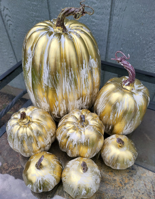 Golden Pumpkins for fall decorations