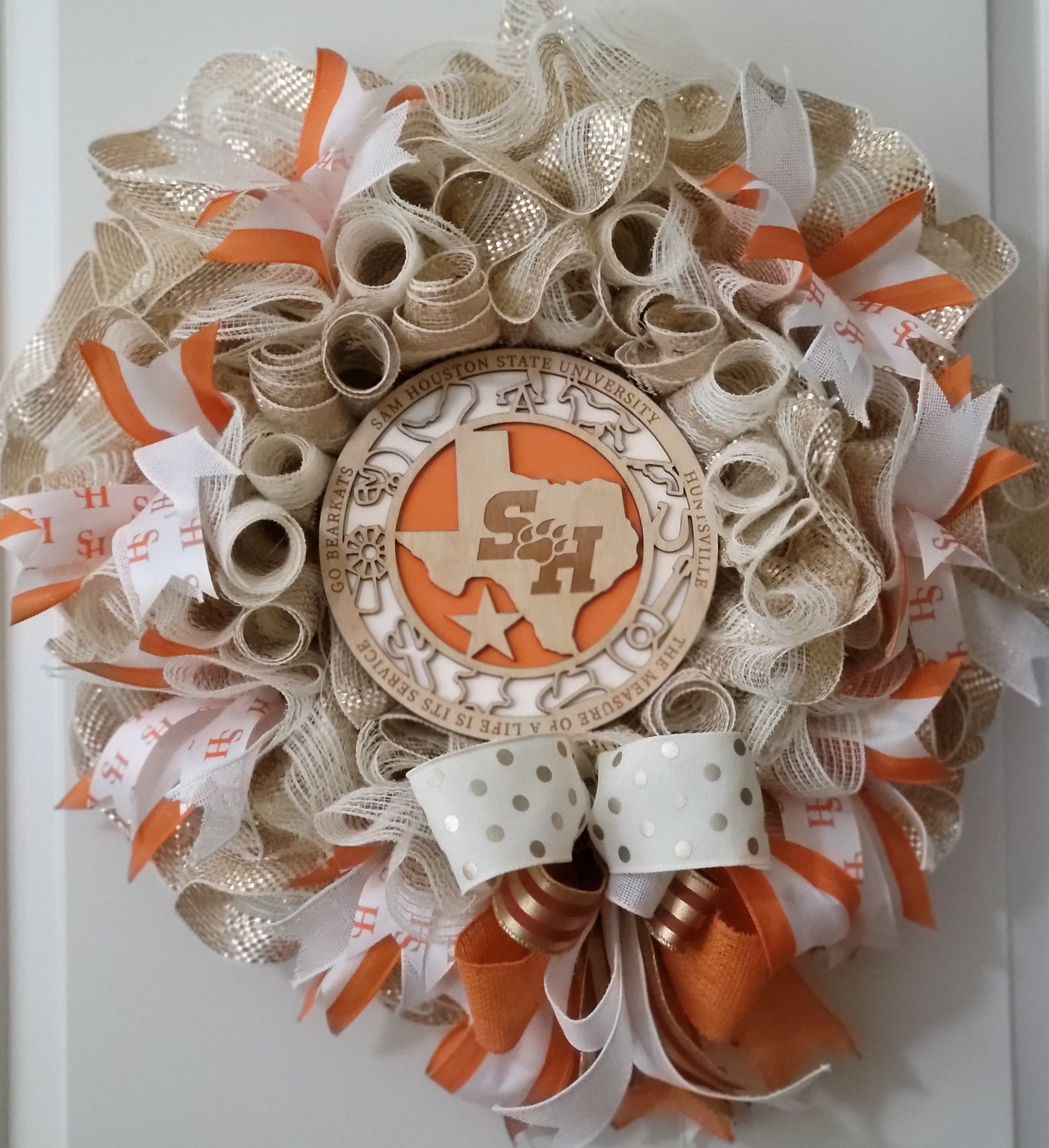 Ncaa Texas Longhorn Deco Mesh Wreath top New